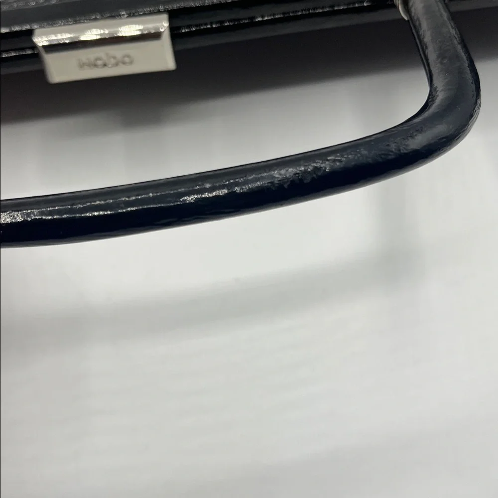 HOBO black patent leather handbag